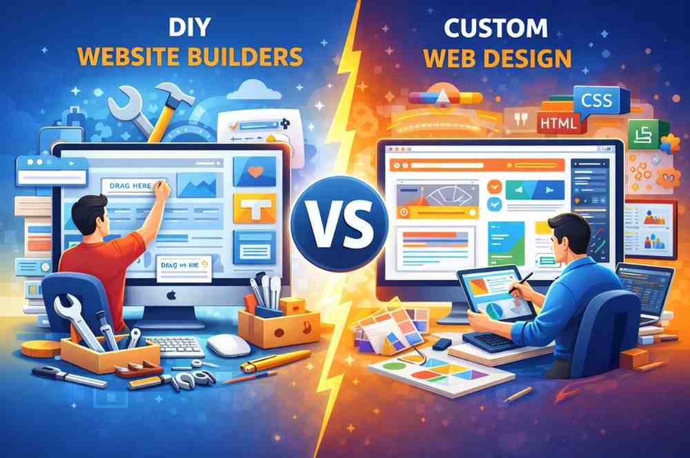 DIY Website Builders vs Custom Web Design A Reality Check for Startups