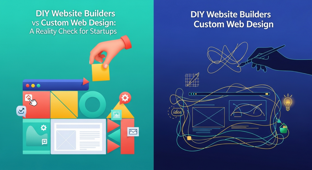 DIY Website Builders vs Custom Web Design A Reality Check for Startups