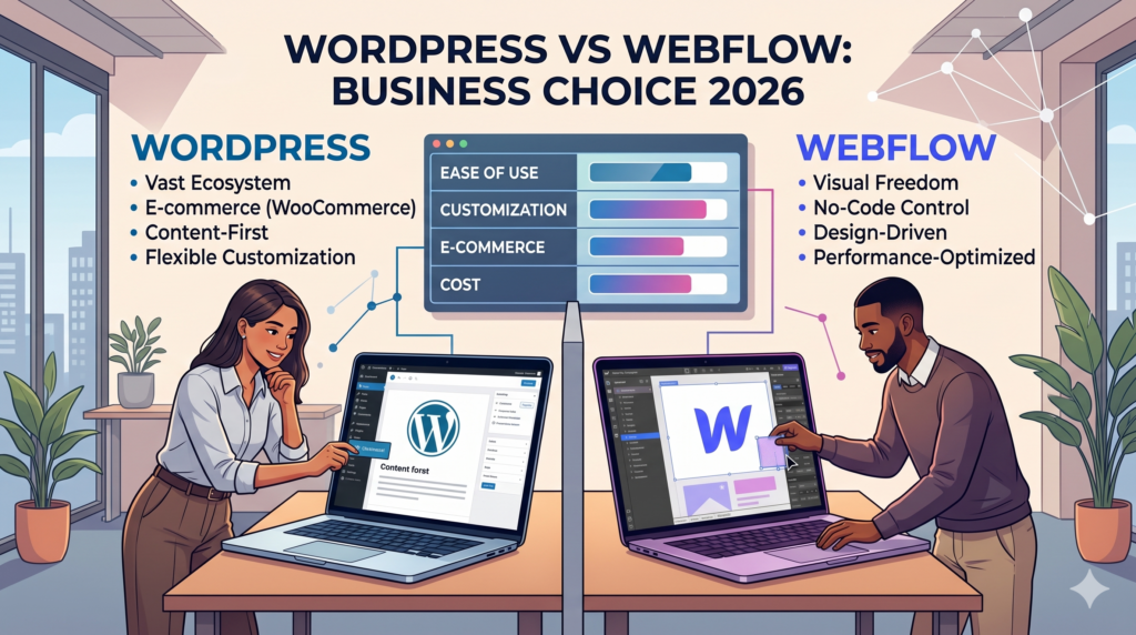 WordPress vs Webflow: Which Platform Should Your Business Choose in 2026?